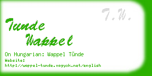 tunde wappel business card